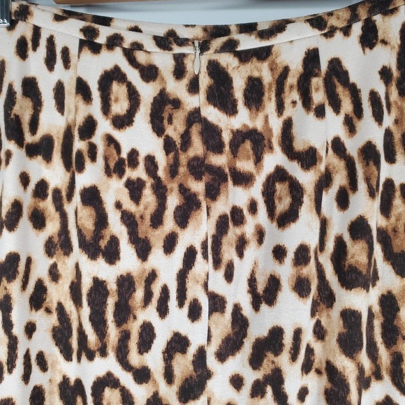 Chico's Leopard Print Pencil Skirt Tan Black Size .5 / Small - Picture 5 of 10
